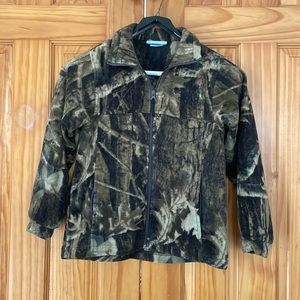 Columbia camo zip up fleece jacket size 10/12